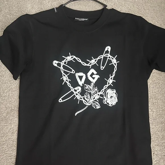 Dolce & Gabbana Black Tee with White Graphic - Picture 3 of 3